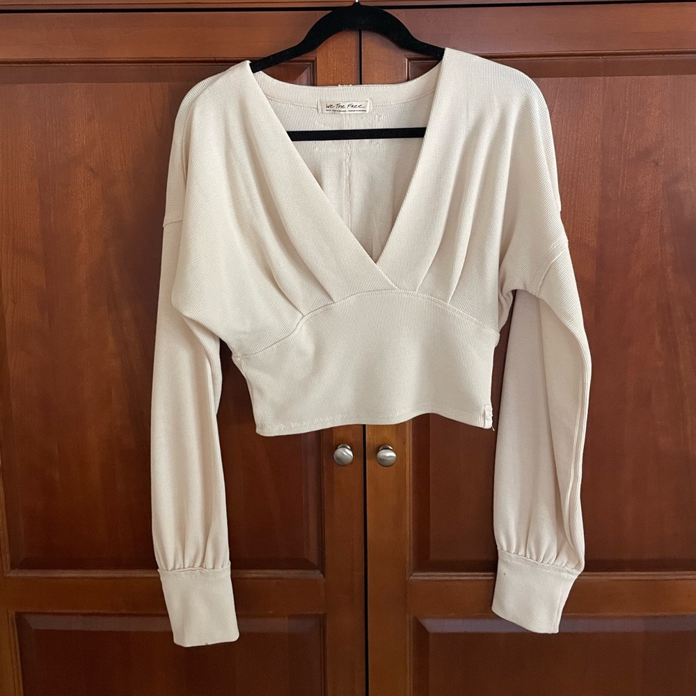 NWOT All Nighter Long Sleeve Surplice Top